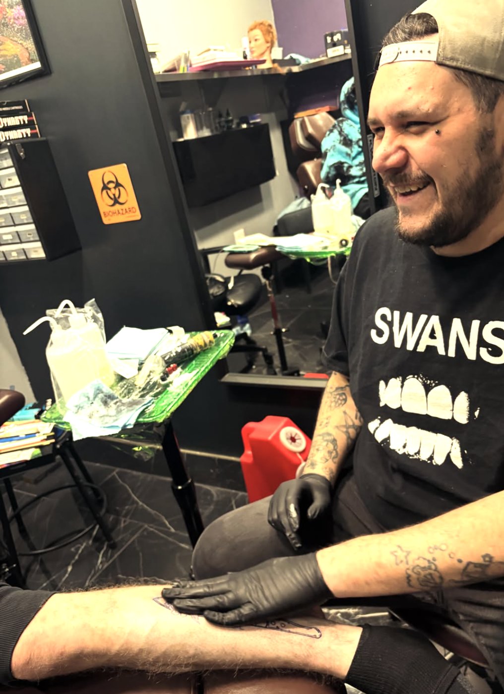 Portrait of Carl Durfee, tattoo artist