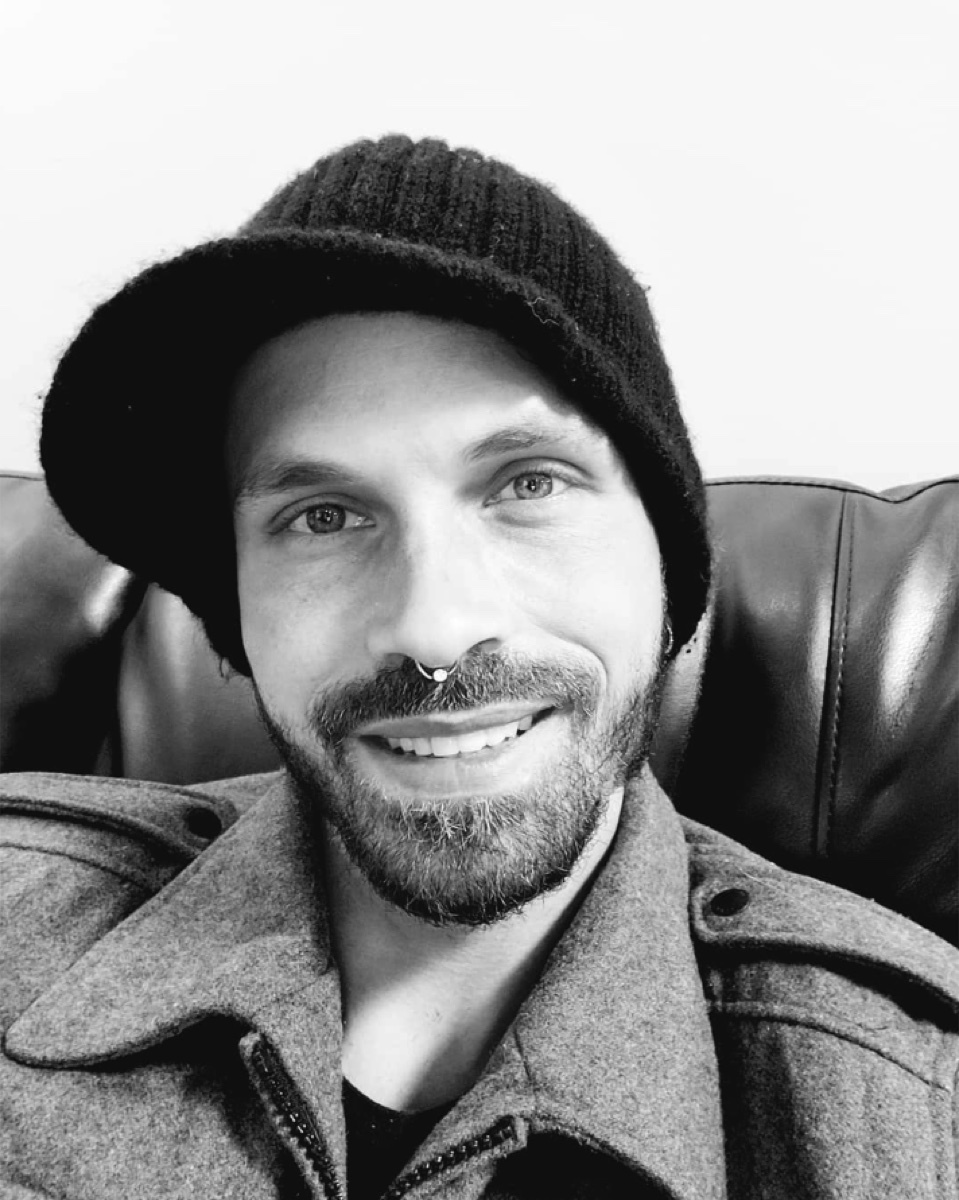 Portrait of Steven Atkins, owner and lead tattoo artist