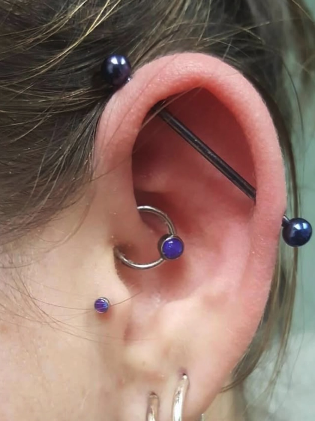 Industrial ear piercing